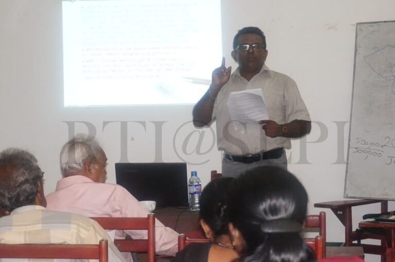 SLPI conducts training to Civil Soceity on Right to Information Act (RTI) in Rathnapura District