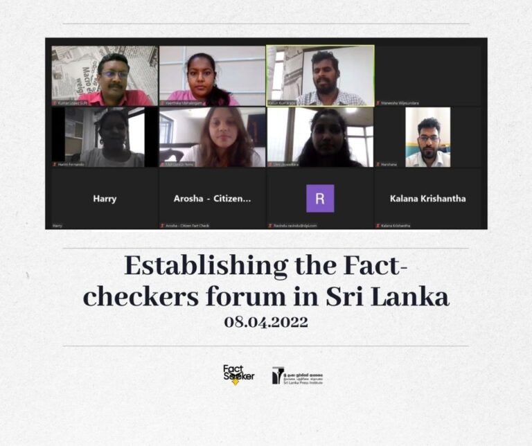 Fact-Checkers Forum – Sri Lanka