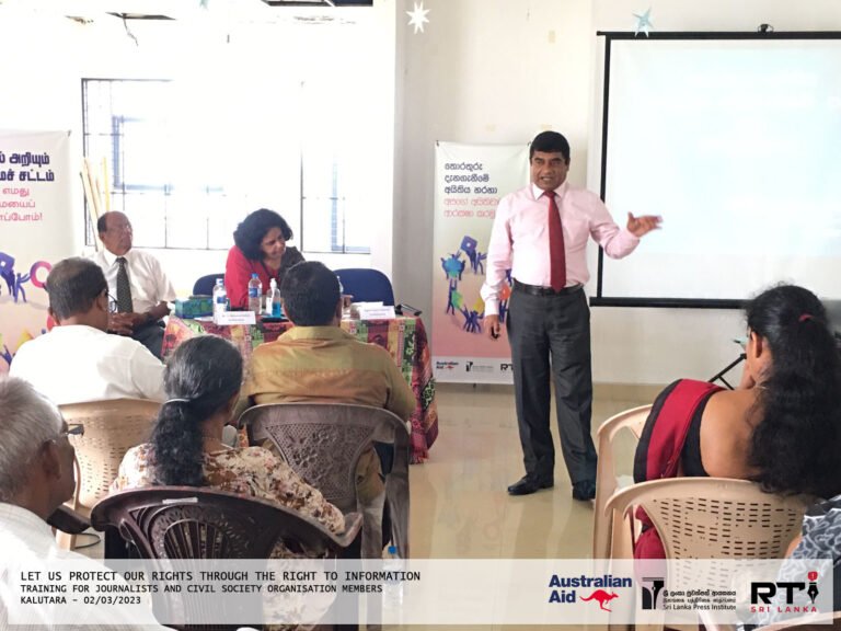Let’s Protect our Right Through the Right to Information Act! Workshop at Kalutara