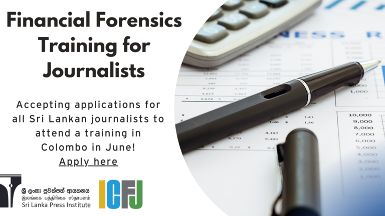 SLPI/ICFJ workshop on financial forensics