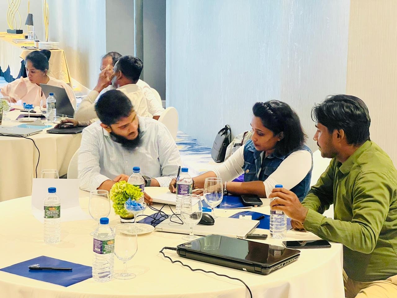 Journalist working on a laptop